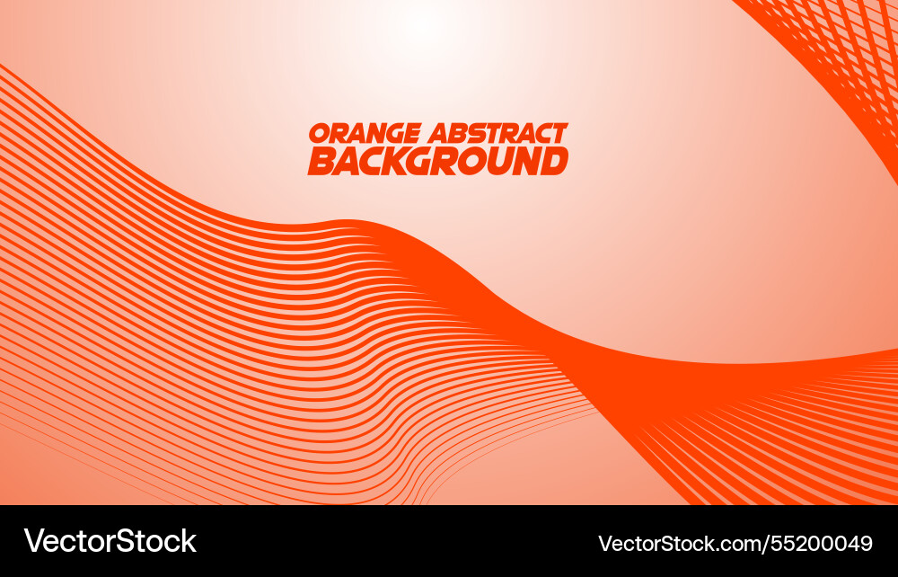 Orange gradient with curve line abstract Vector Image