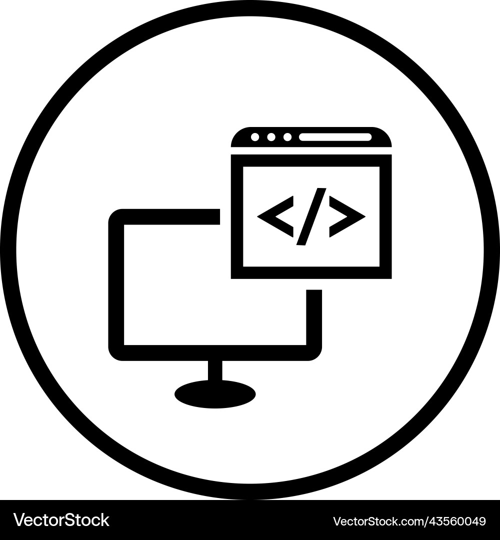 Programmierung Codierungssymbol schwarz Design Programmierung Codierungssymbol schwarz Design vektorbild