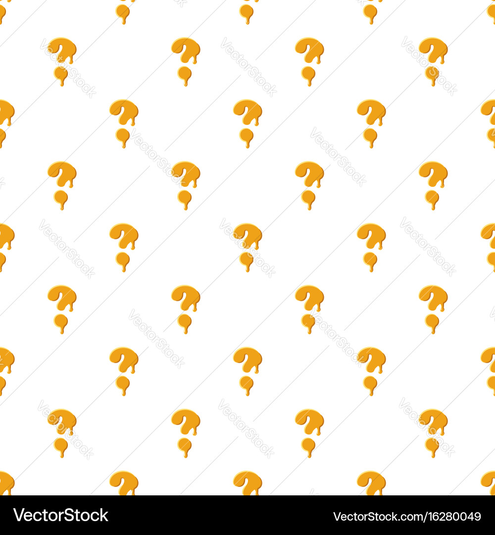 Question mark from honey pattern Vector Image