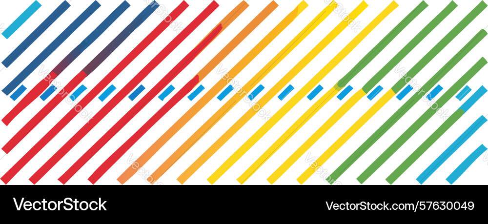 Rainbow diagonal stripes pattern design vector image