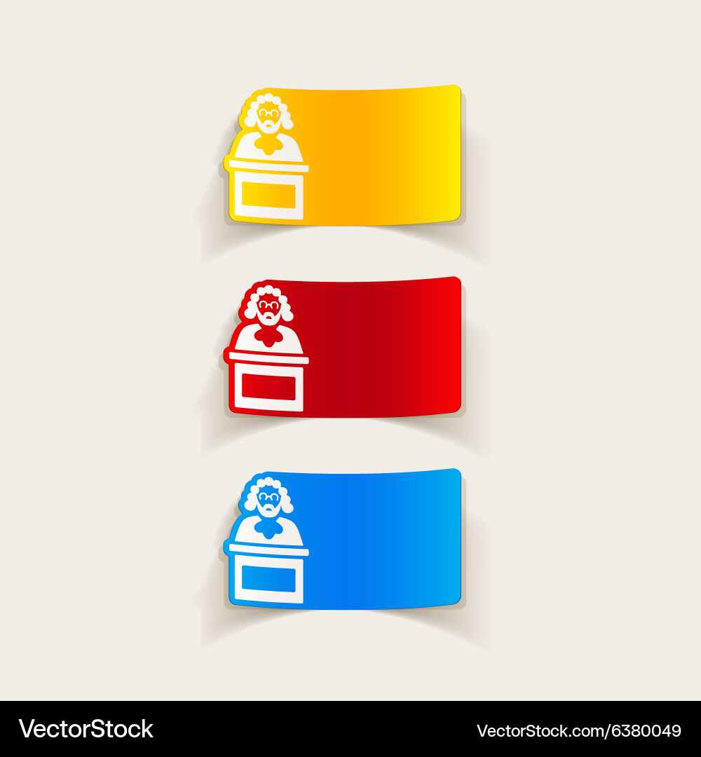 Realistic design element judge Vector Image