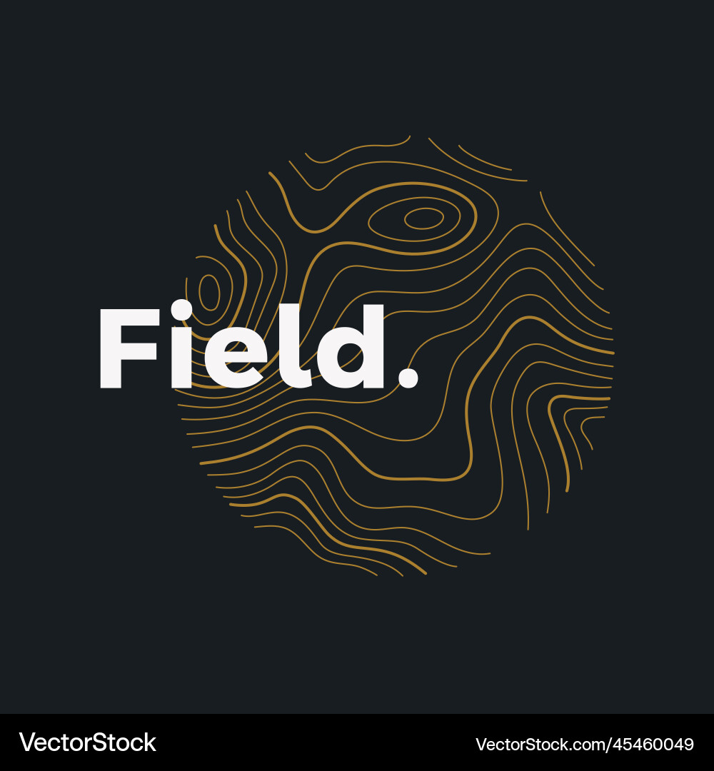 Topographic Line Logo - Wood Rings Vector Image