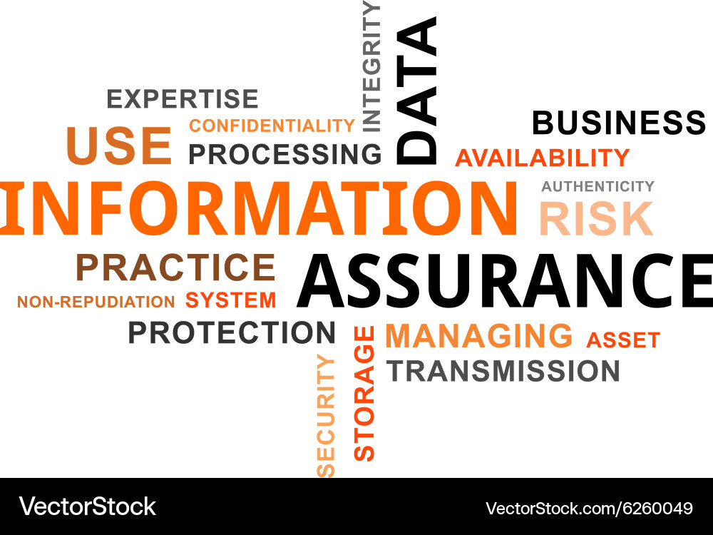 Word cloud information assurance Royalty Free Vector Image