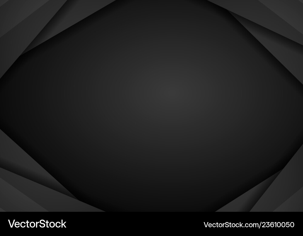 Abstract black with dark frame template layout vector image