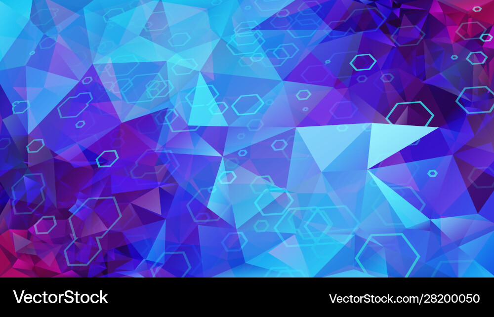 Abstract polygon and hexagon background vector image
