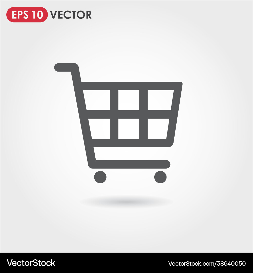 Cart ui web button icon Cart ui web button icon vector image