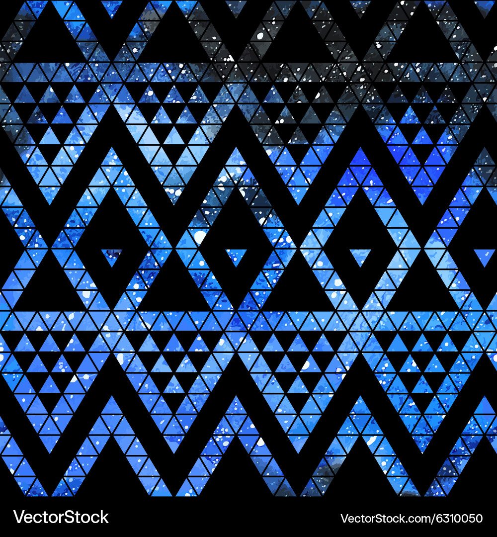 Cosmic Triangle Pattern vector image