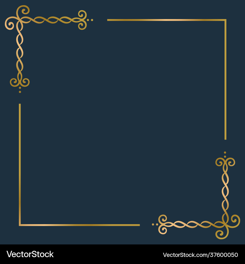 Gold frame background Royalty Free Vector Image
