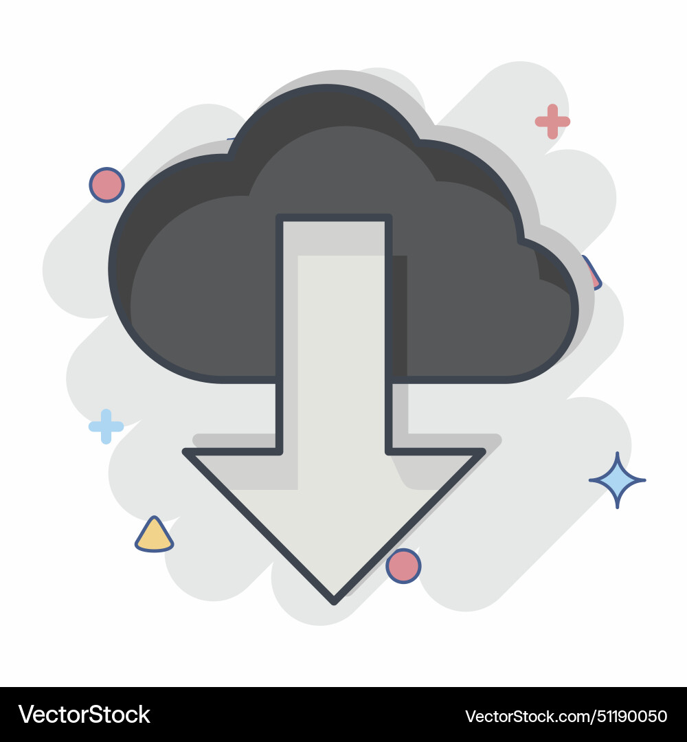 Icon cloud computing related to security symbol Icon cloud computing related to security symbol vector image
