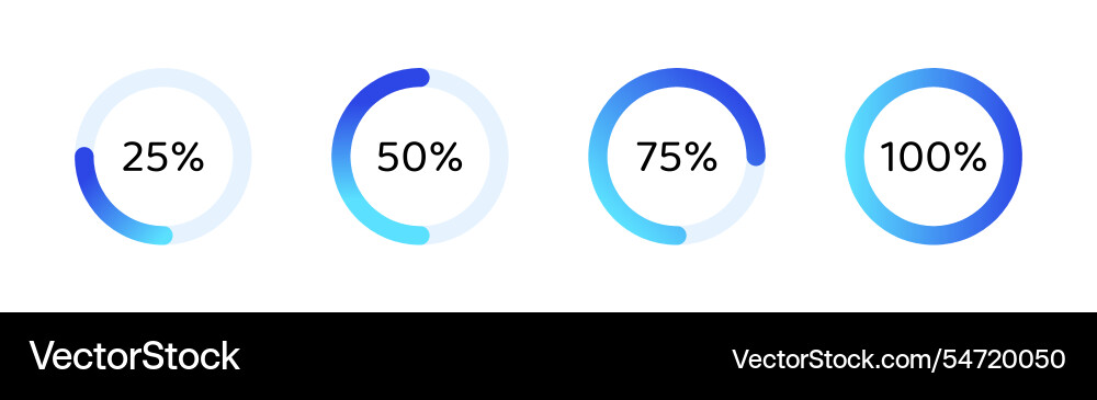 Loading circle icon progress bar indicator vector image