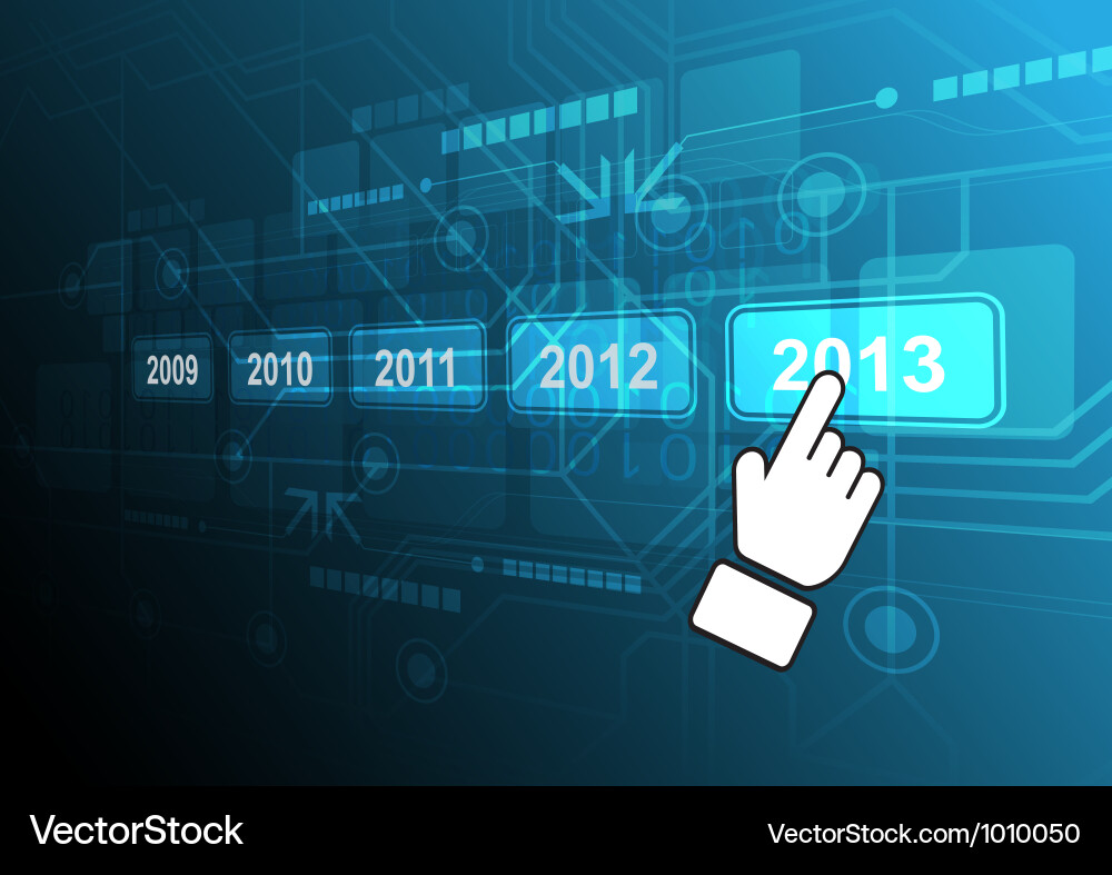 Modern Technology Button Click vector image