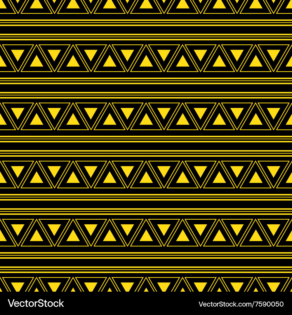 Neon Aztec Triangle Pattern Vector Image