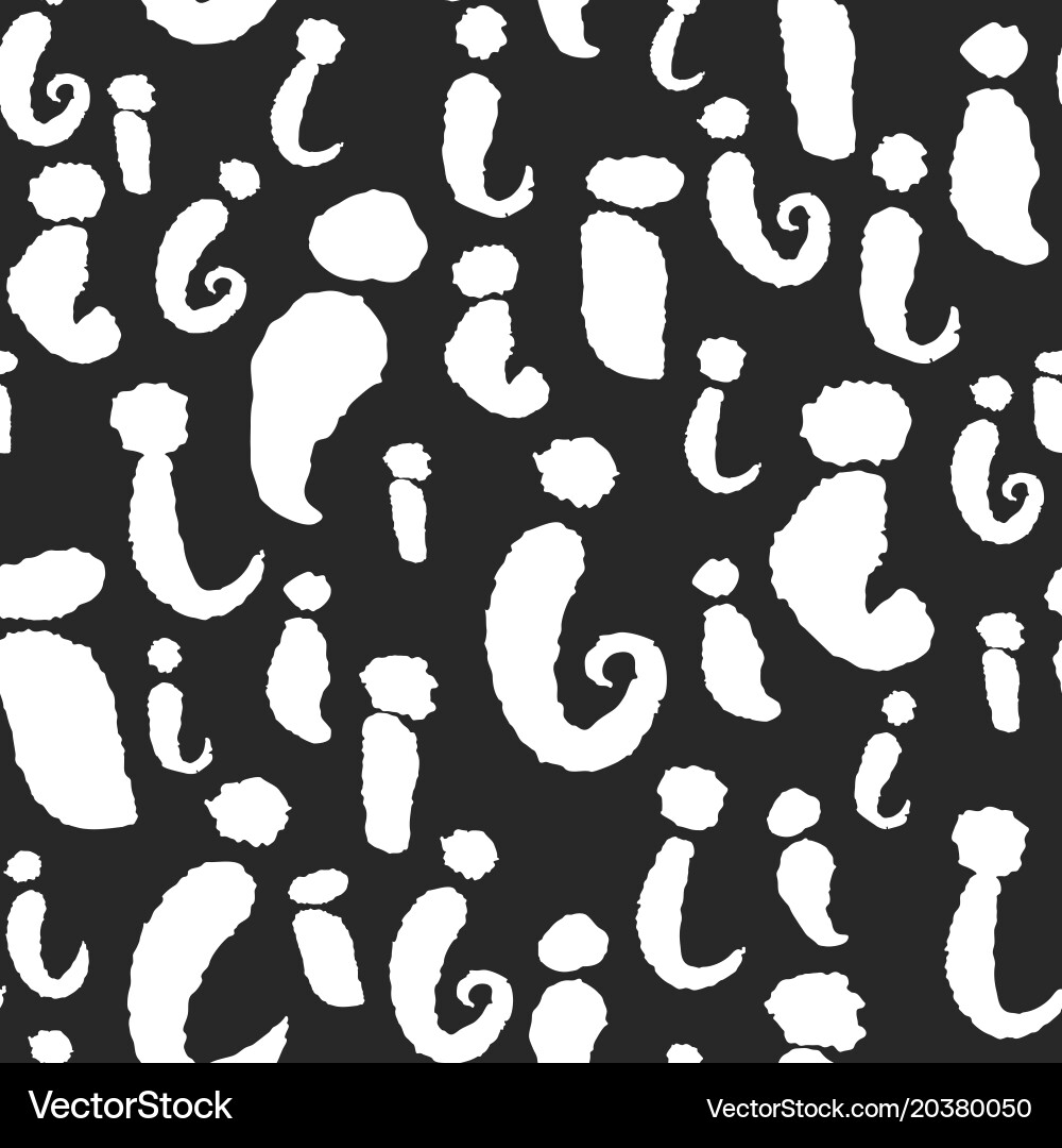 Pattern with calligraphy letters i Vector Image