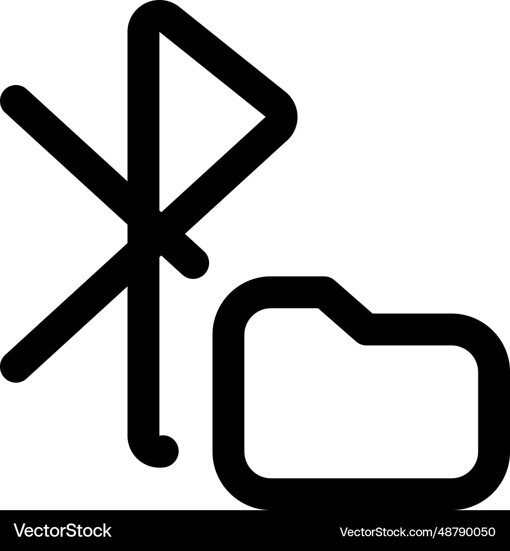 Phone automatically includes bluetooth folder vector image