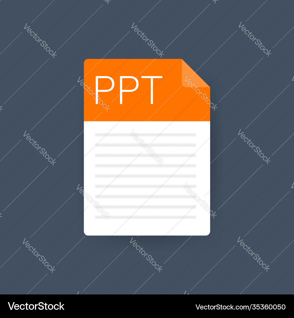 Ppt file icon spreadsheet document type modern Ppt file icon spreadsheet document type modern vector image