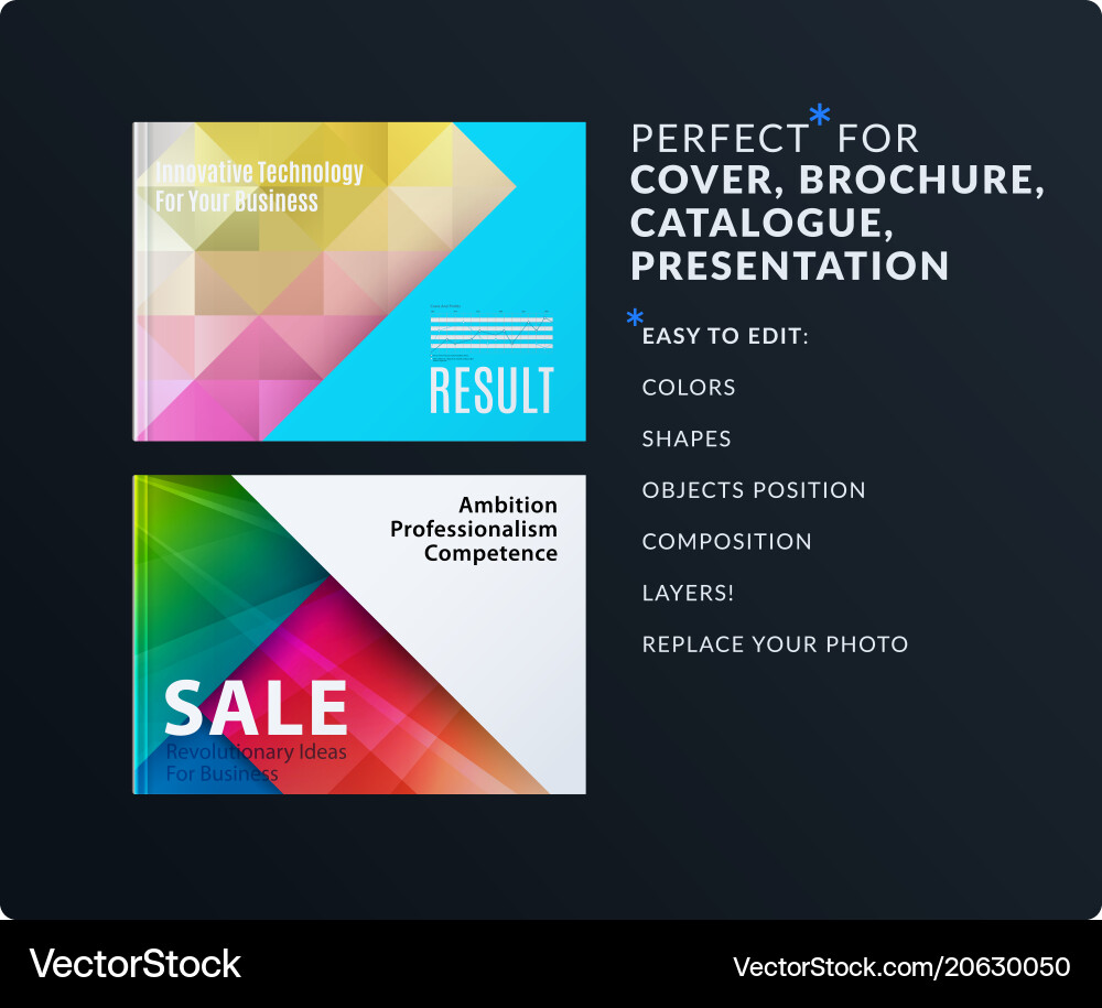 Presentation abstract set of modern Presentation abstract set of modern vector image