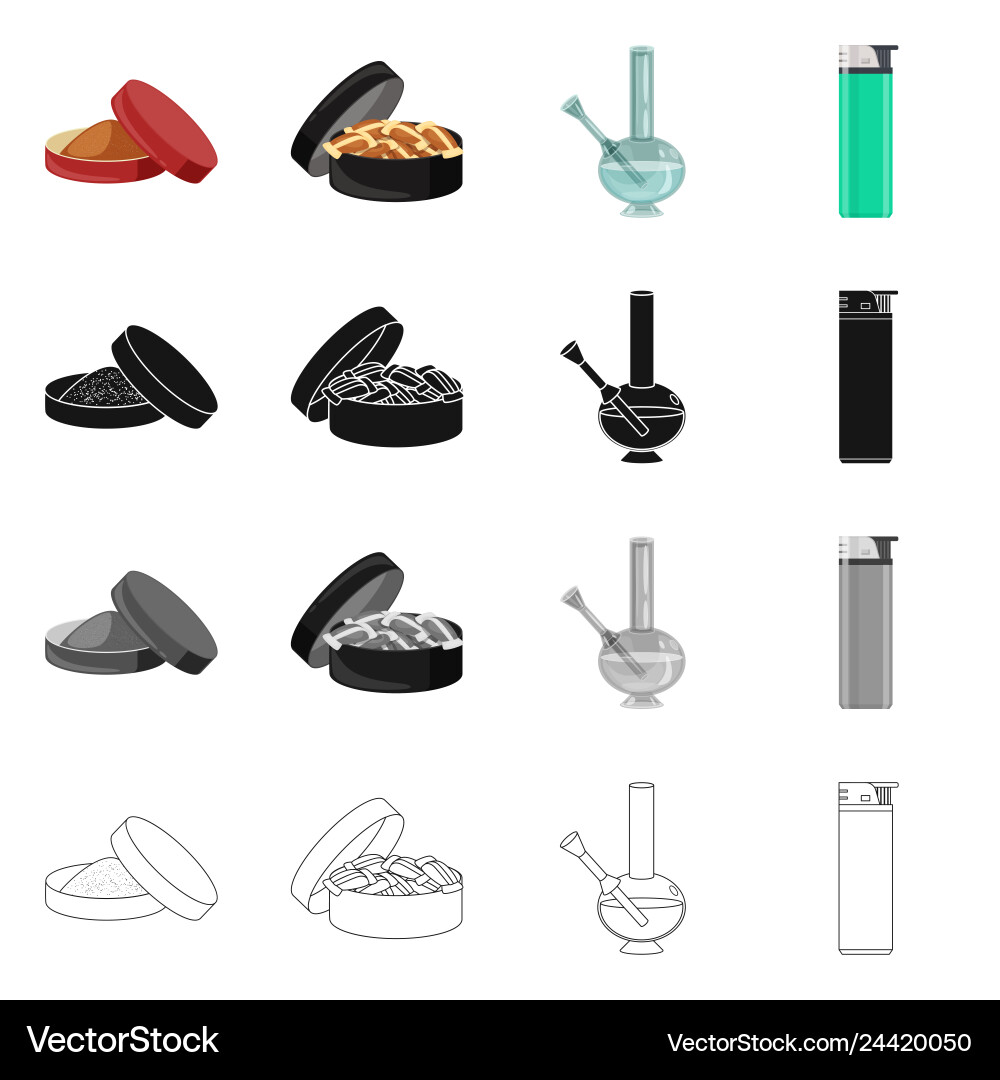 Refuse and stop icon set vector image