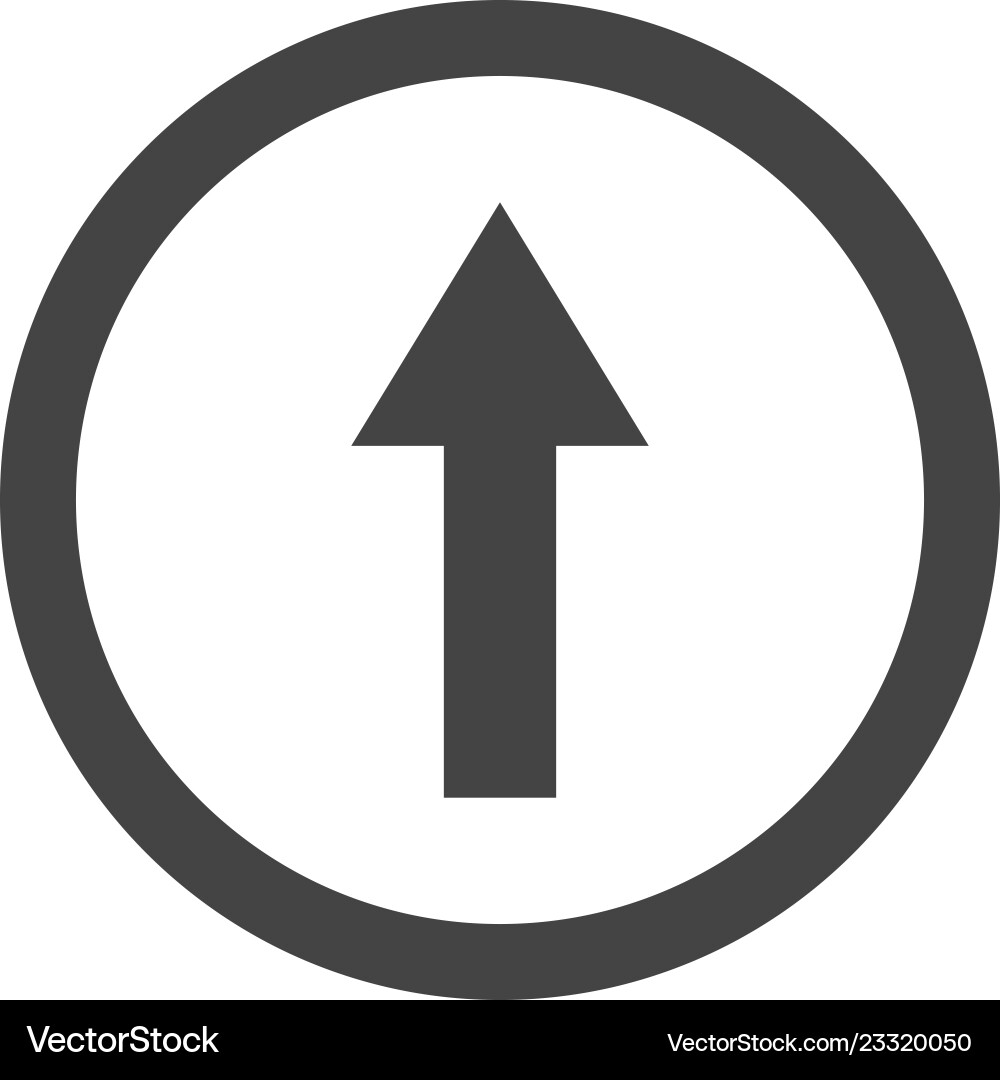 Rounded arrow up icon Vector Image