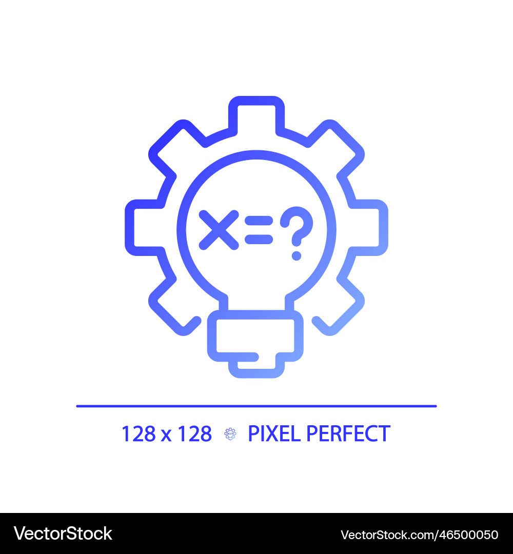 Stem in mathematics pixel perfect gradient linear Stem in mathematics pixel perfect gradient linear vector image