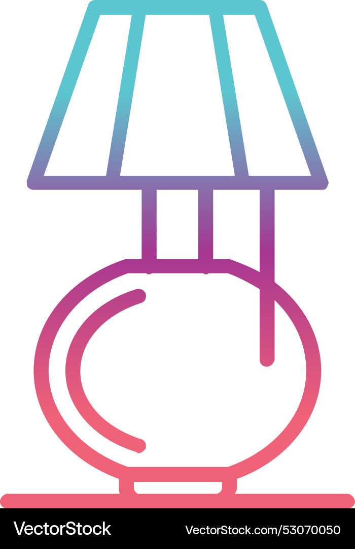 Table lamp line gradient design Vector Image