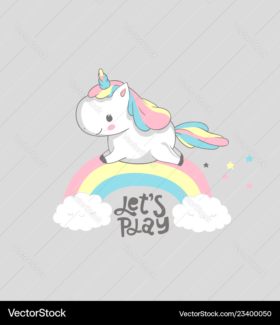 Unicorn dream big rainbow magic poster design Unicorn dream big rainbow magic poster design vector image