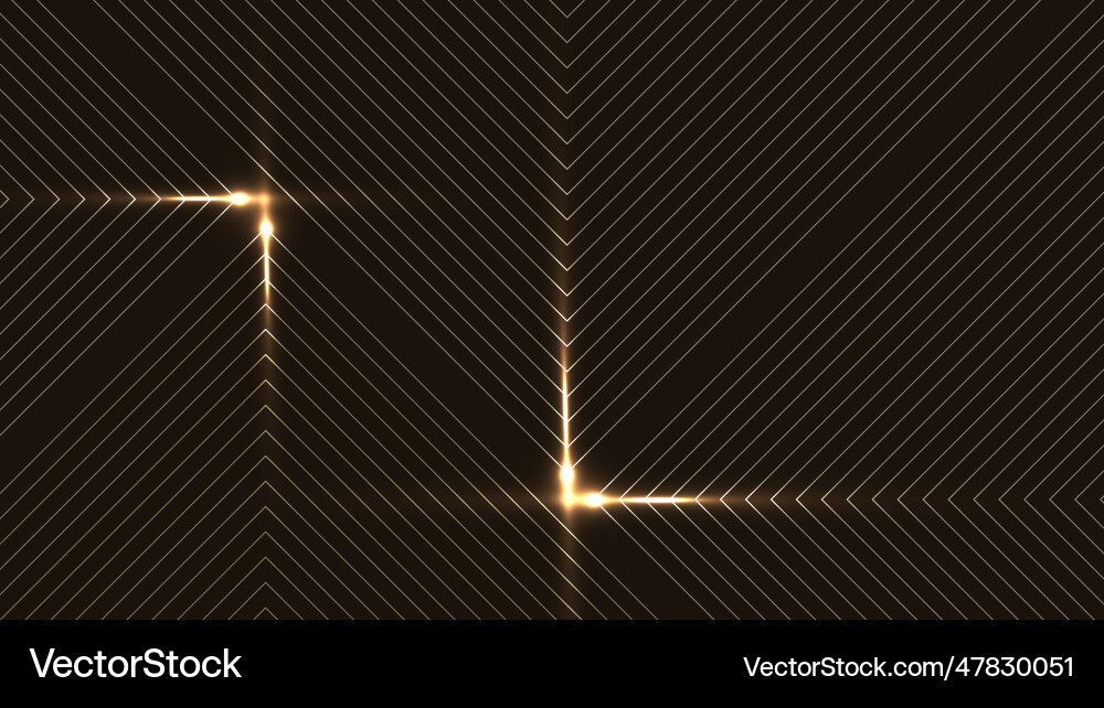 Abstract background golden square lines pattern Vector Image