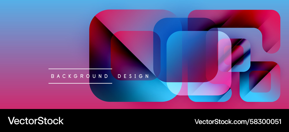 Abstract vibrant background overlapping rounded Abstract vibrant background overlapping rounded Vector Image