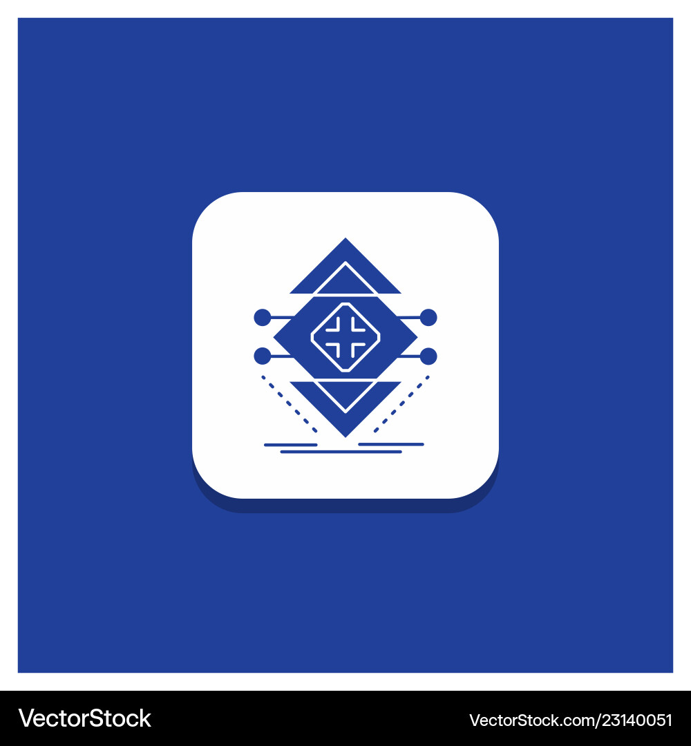 Blue round button for computing data Blue round button for computing data vector image