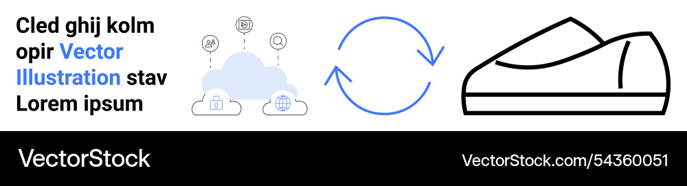 Cloud computing concepts with data icons Vector Image