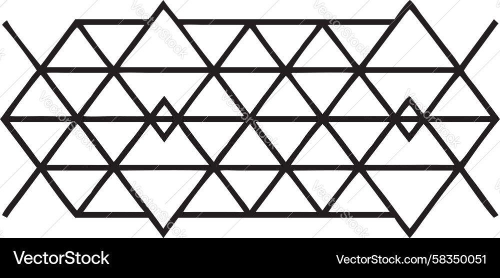 Complex Interlocking Triangles Vector Image