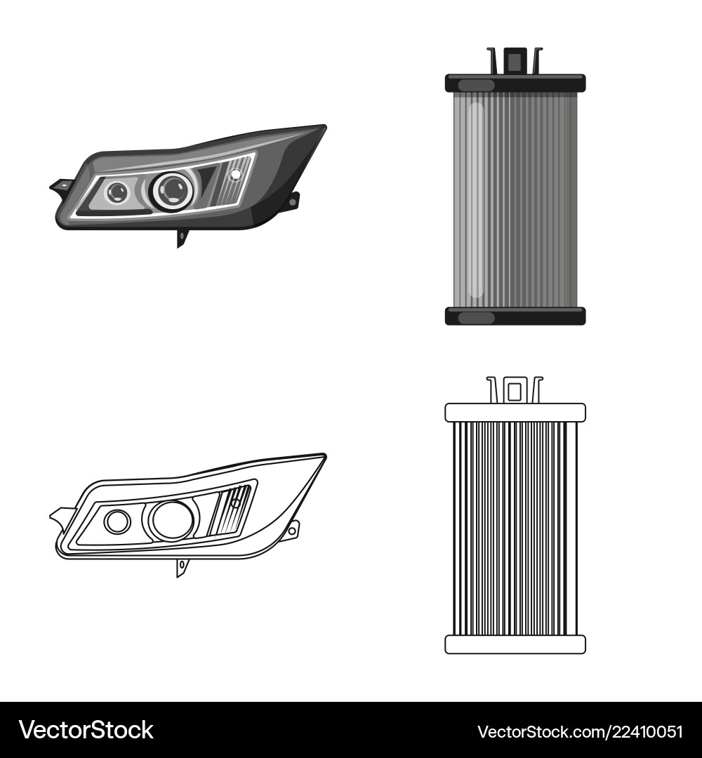 Design of auto and part icon collection Vector Image