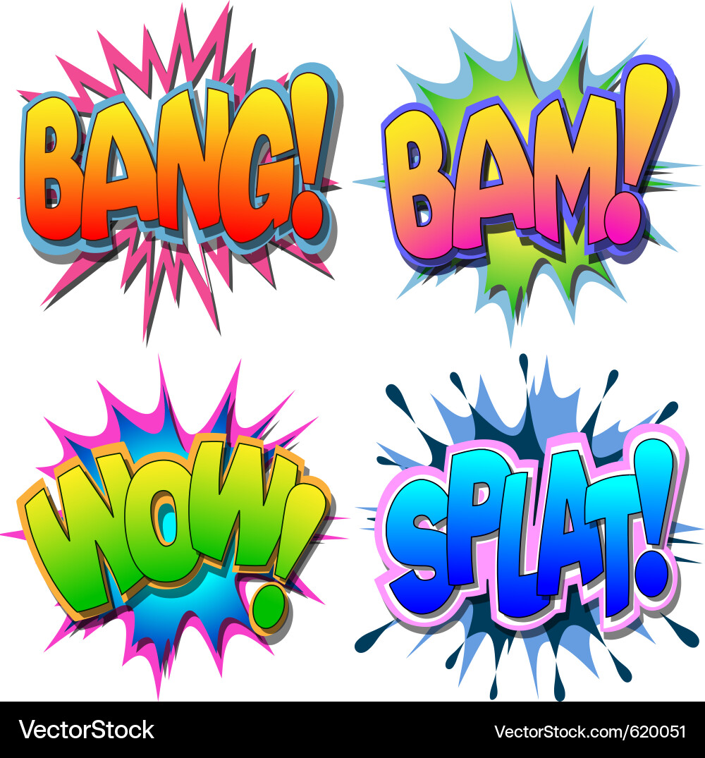 Dynamic Comic Burst vector image