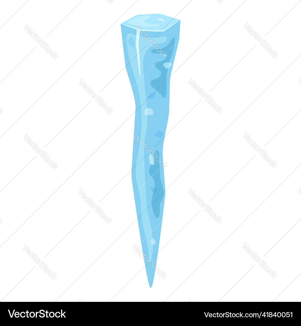 Icicle or broken piece of ice cold frozen arctic Icicle or broken piece of ice cold frozen arctic vector image