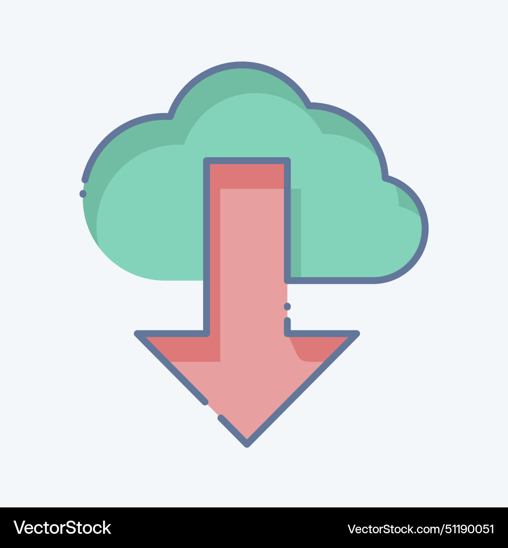 Icon cloud computing related to security symbol Icon cloud computing related to security symbol vector image