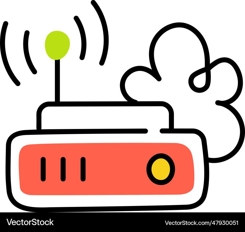 Internet router vector image