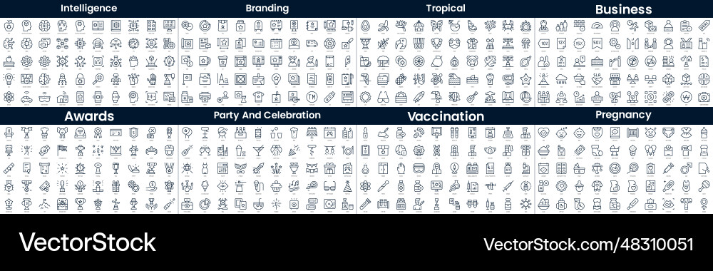 Linear style icons pack in this bundle include Linear style icons pack in this bundle include vector image