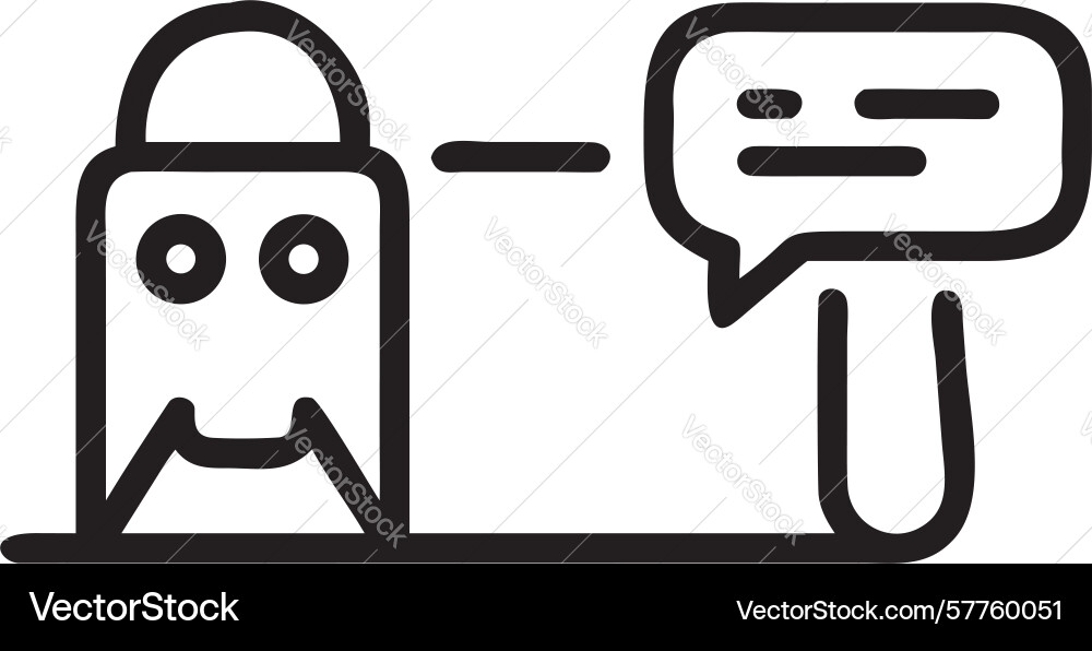 Robot chatbot support icon design generative ai vector image