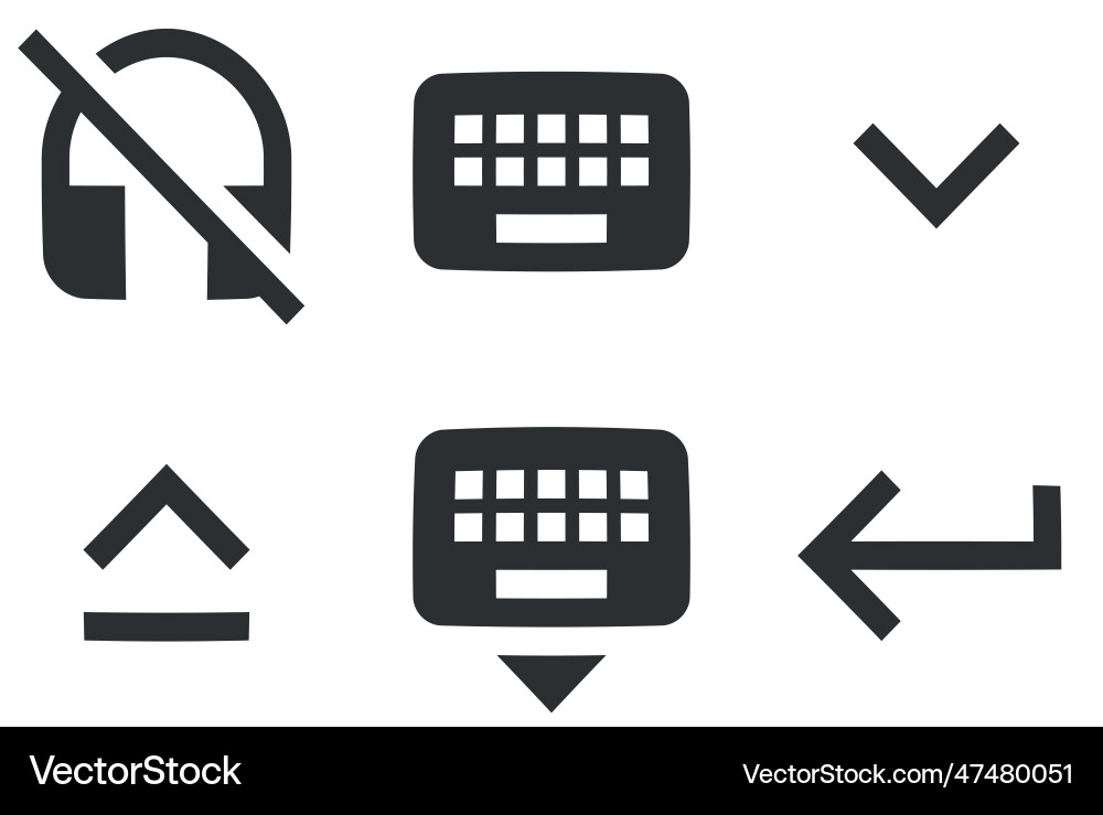 Set of 6 icons hardware collection thin line web Set of 6 icons hardware collection thin line web vector image