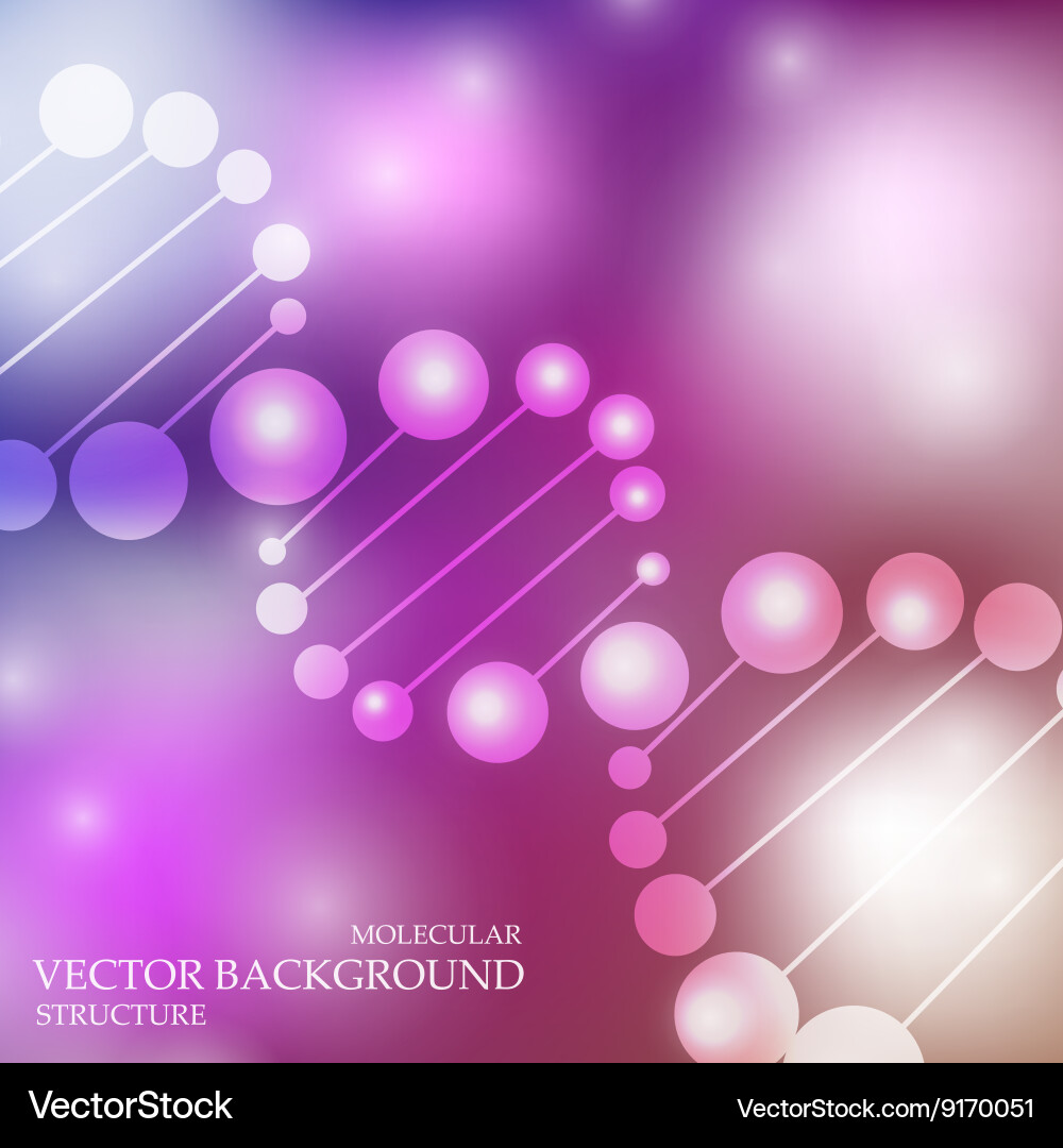 Structure molecule and communication dna atom vector image