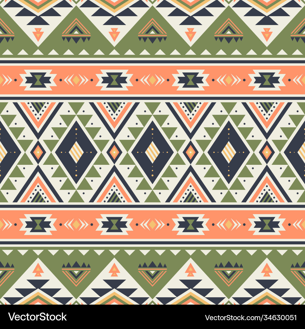 Tribal geometric seamless pattern Royalty Free Vector Image