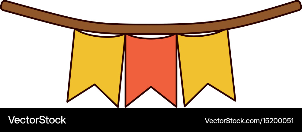 White background with colorful festoons in shape Vector Image