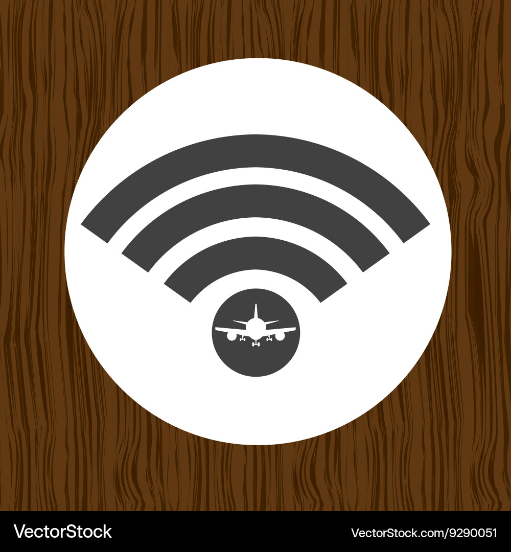 Wifi signal in flight design vector image