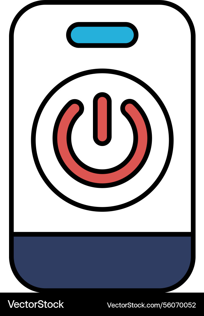 A phone with red button A phone with red button vector image