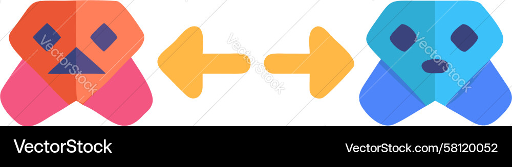 Abstract Data Flow Icons Vector Image