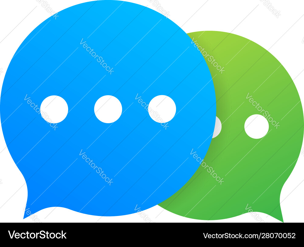Chat message bubbles icon on white background Vector Image