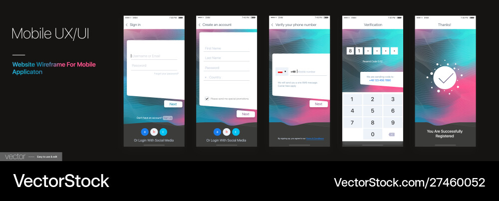 Design mobile Anwendung ui ux set Design mobile Anwendung ui ux set vektorbild