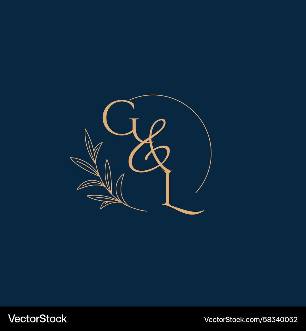 Elegant Initial Wedding Monogram Royalty Free Vector Image