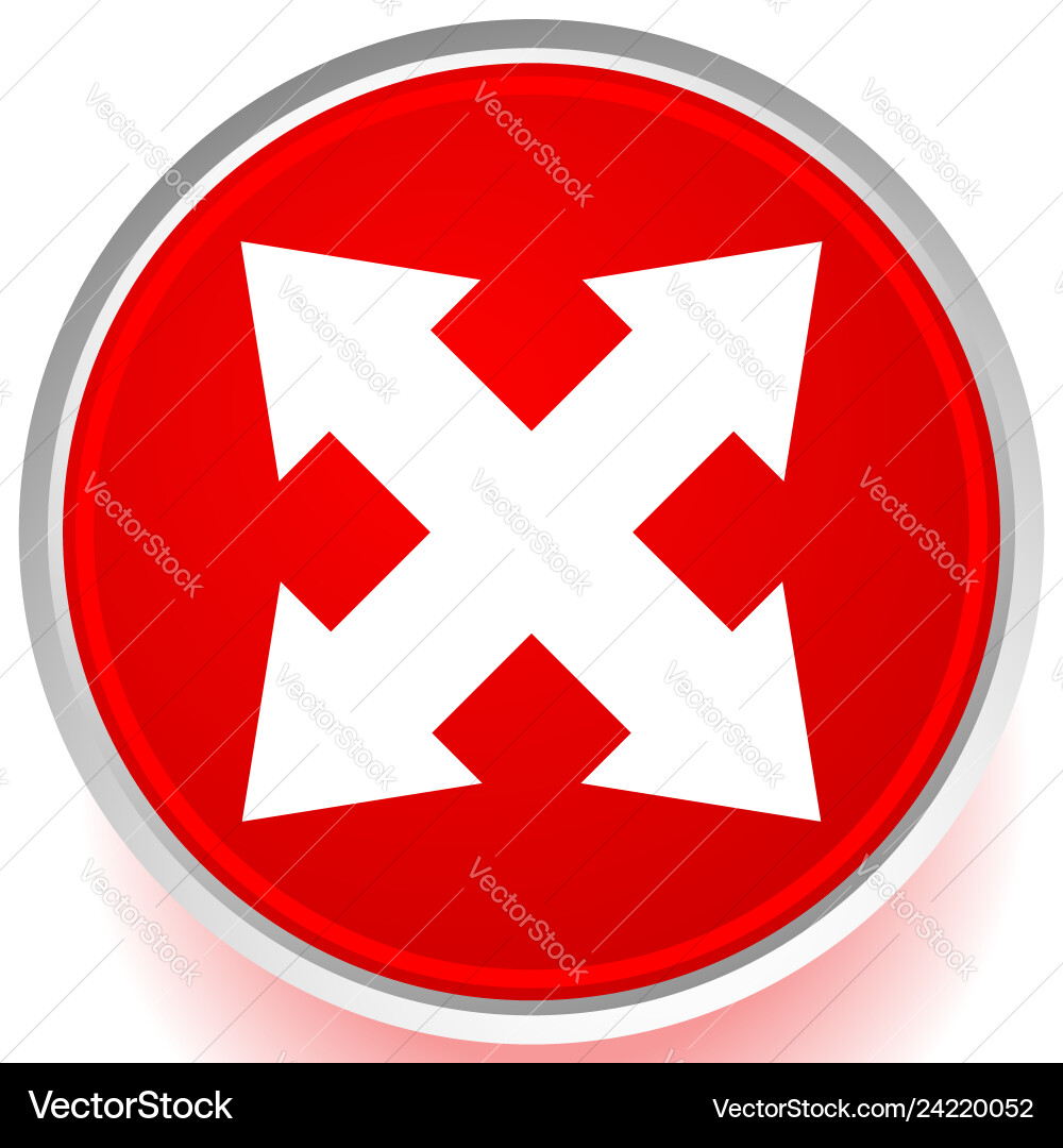 Four-Way Arrow - Resize & Align vector image