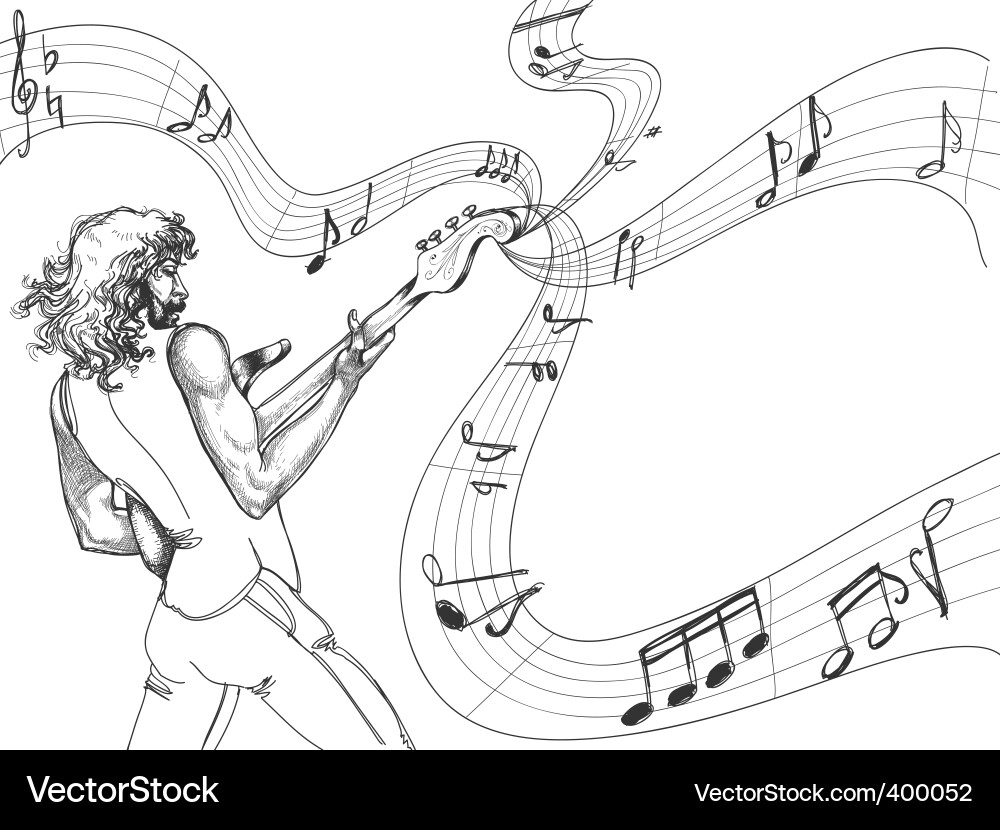 Guitar player Royalty Free Vector Image - VectorStock