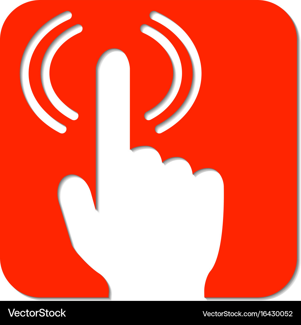 Hand with pointed finger and signal wifi vector image